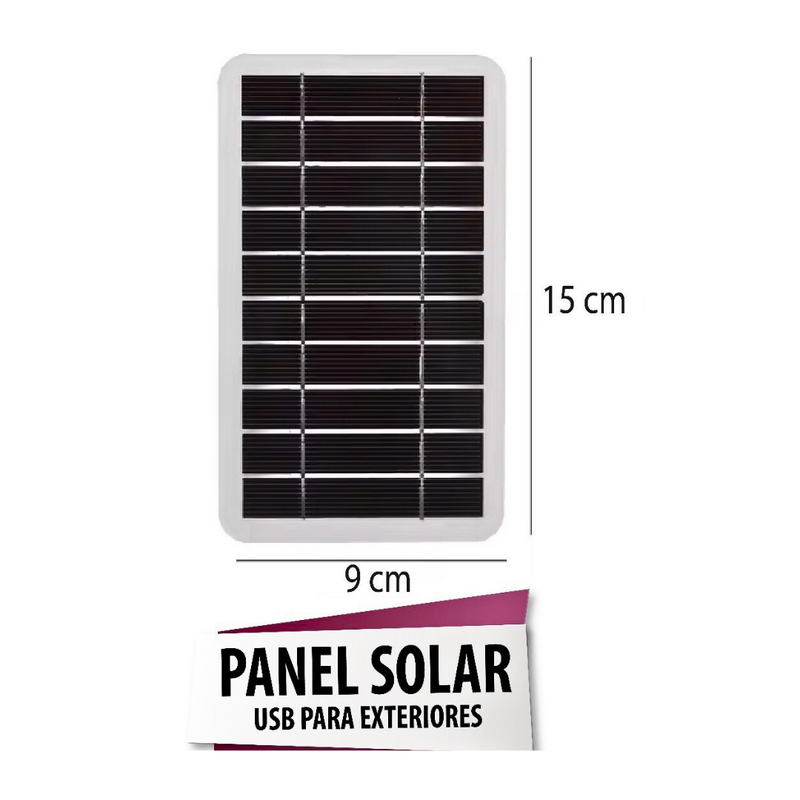 Panel Solar USB Portátil para Exteriores